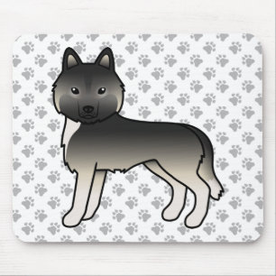 Mousepad Cão-de-Cartoon Gouti Siberian Husky Cute