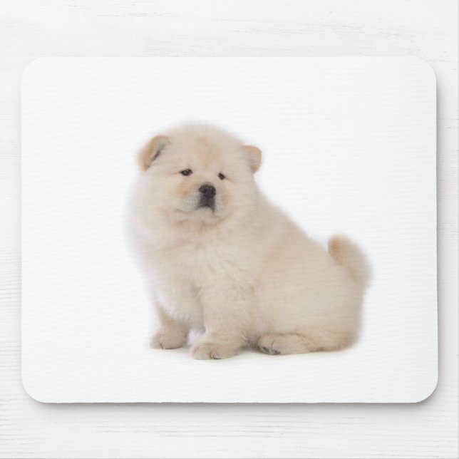 Mousepad cão de filhote de cachorro branco bonito do (Frente)