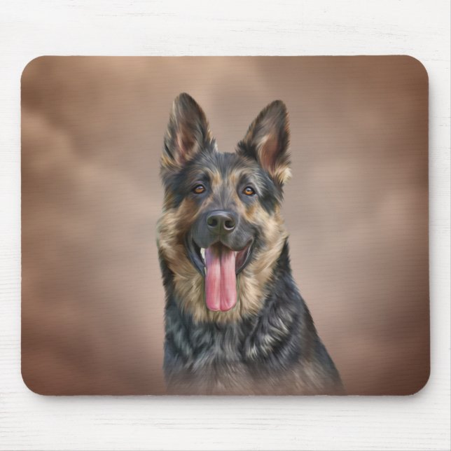 Mousepad Cão de german shepherd (Frente)