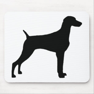 Mousepad Cão de Weimaraner (no preto)