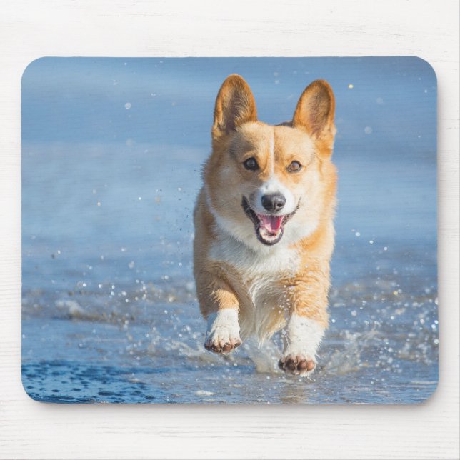 Mousepad Cão do Corgi de Galês do Pembroke que funciona na (Frente)