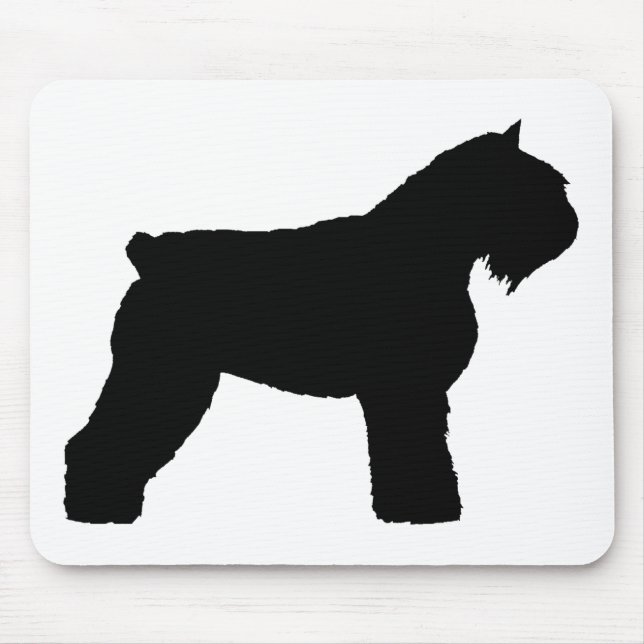 Mousepad Cão do DES Flandres de Bouvier (no preto) (Frente)