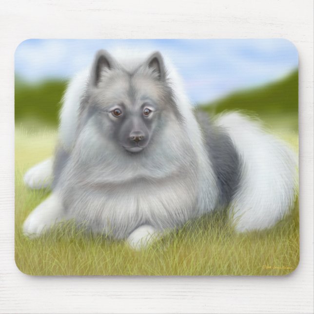 Mousepad Cão do Keeshond (Frente)