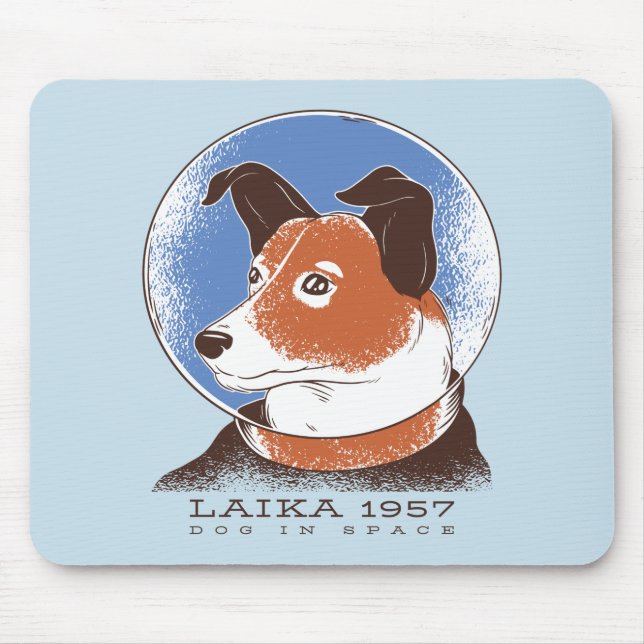 Mousepad Cão Espacial Soviético de Laika 1957 (Frente)