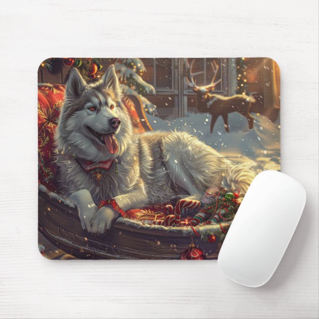 Mousepad Cão Festivo Festeiro Finlandês (Com mouse)