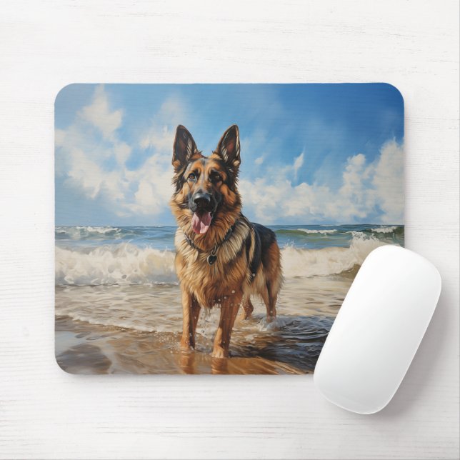 Mousepad cão german shepherd (Com mouse)