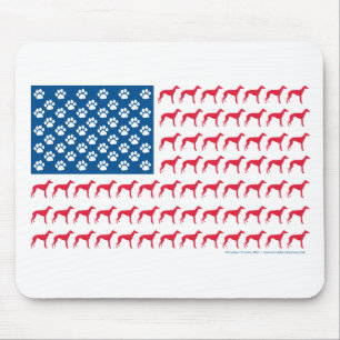 Mousepad Cão Greyhound Patriótico
