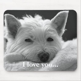 Mousepad Cão ocidental bonito Mousemat/Mousepad de Terrier