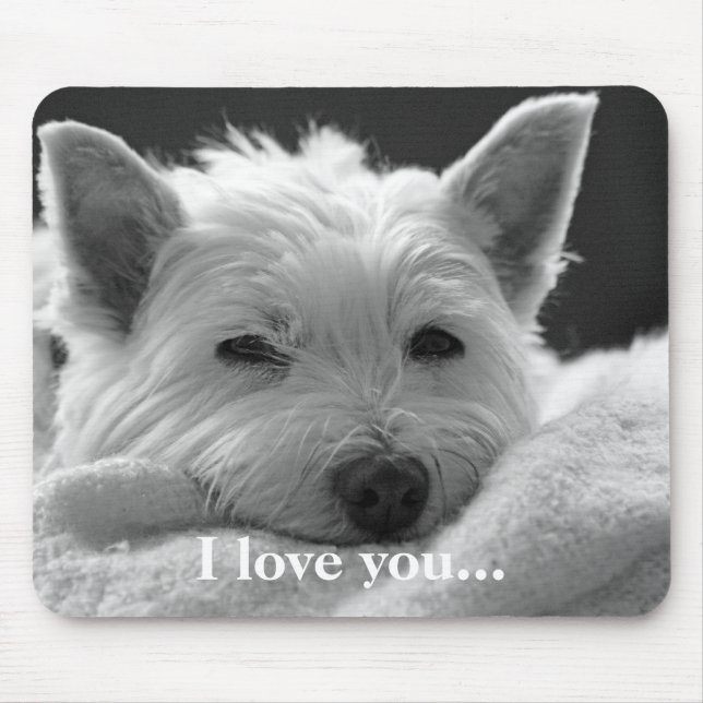 Mousepad Cão ocidental bonito Mousemat/Mousepad de Terrier (Frente)
