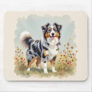 Mousepad Cão Pastor Australiano Merle Cauda Longa