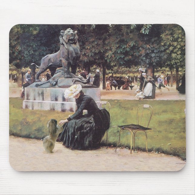 Mousepad Cão Pequinês no Parque (Frente)