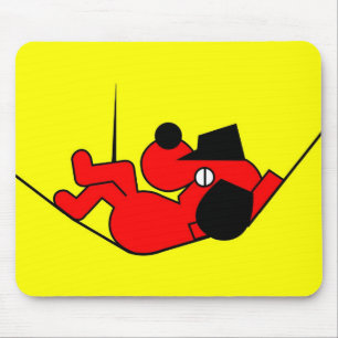 Mousepad Cão preguiçoso - vermelho