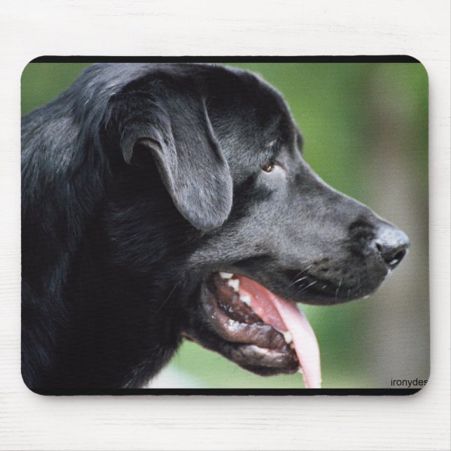 Mousepad Cão preto de labrador retriever (Frente)