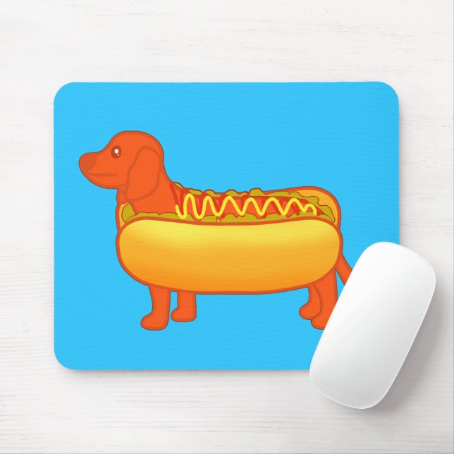 Mousepad Cão Quente Adorável Dachshund (Com mouse)