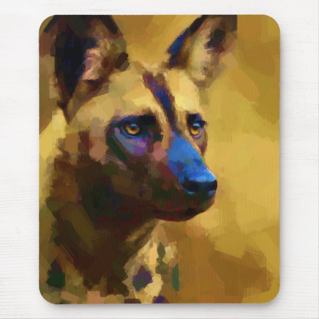 Mousepad Cão selvagem africano (Frente)