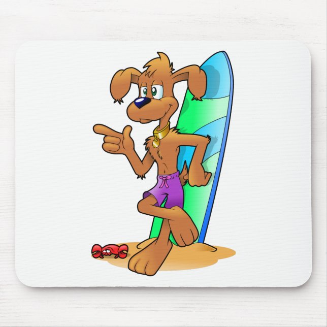 Mousepad Cão Surfista (Frente)