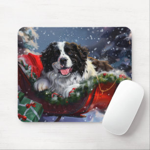 Mousepad Cão Terra Nova Natal Festivo