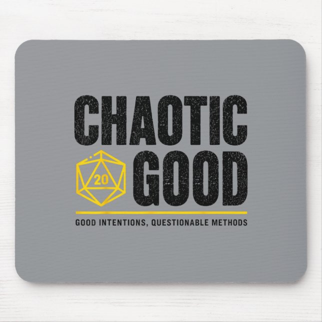 Mousepad Caótico Bom Bons Propósitos Ods Questionáveis (Frente)