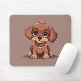 Mousepad Cãozinho castanho-branco