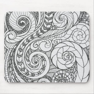 Mousepad Capa de design de doodle de arte ocupado personali