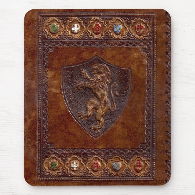Mousepad Capa de Livro de Couro Medieval (Frente)