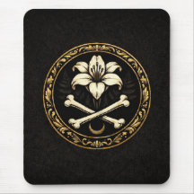 Capa de Mouse Crest | Dark Academia Lily & Bones