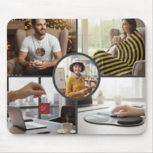 Capa de Mouse Personalizada com Cinco Fotos Elegan