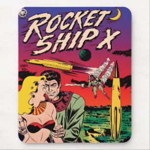 Mousepad Capa de Quadrinho de Ficção Científica Vintage Fog
