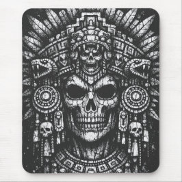 Mousepad Capacete de Crânio Asteca por BurnsInHell