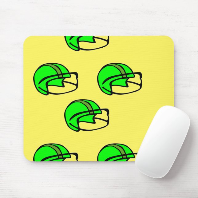 Mousepad Capacete de futebol verde (Com mouse)