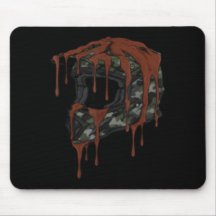 Mousepad Capacete de Motocross Vintage Drip Melt Bicicleta