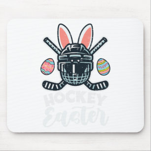 Mousepad Capacete de Páscoa de Hóquei no Gelo Esportes Home