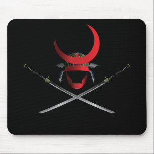 Mousepad Capacete e espadas do samurai