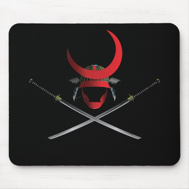 Mousepad Capacete e espadas do samurai (Frente)