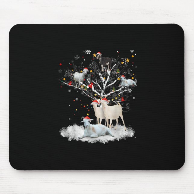 Mousepad Capim de Natal Em Papais noeis Engraçados De Árvor (Frente)