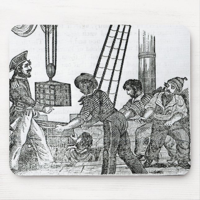 Mousepad Capitão Avery que recebe três caixas do tesouro (Frente)