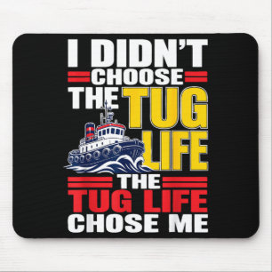 Mousepad Capitão da tripulação do rebocador engraçado do ba