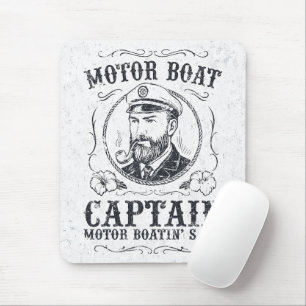 Mousepad Capitão de Barco a Motor Engraçado Pontão Boating
