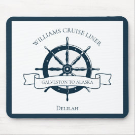 Mousepad Capitão de Barco de Roda Náutica de Navio de Cruze