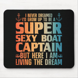 Mousepad Capitão de Barco legal para Homens, Sail Pontoon B