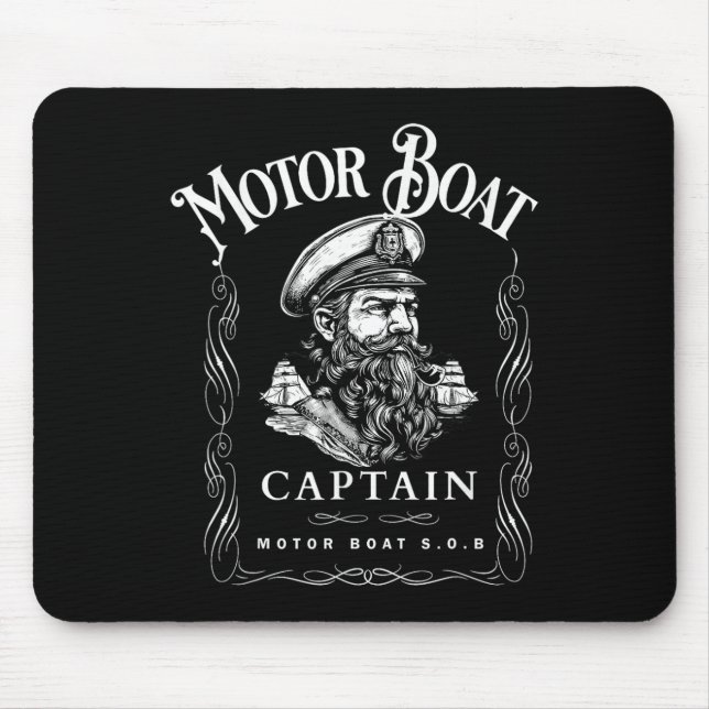 Mousepad Capitão de Barco Motor Funny Pontoon Motor Boa (Frente)