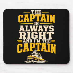 Mousepad capitão de rebocador operador de barco engraçado