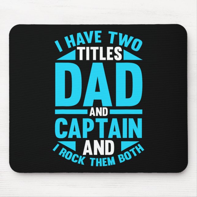 Mousepad Capitão Pai Navio Barco (Frente)