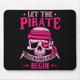 Mousepad Capitão Pirata Deixe as Travessuras de Pirata Come