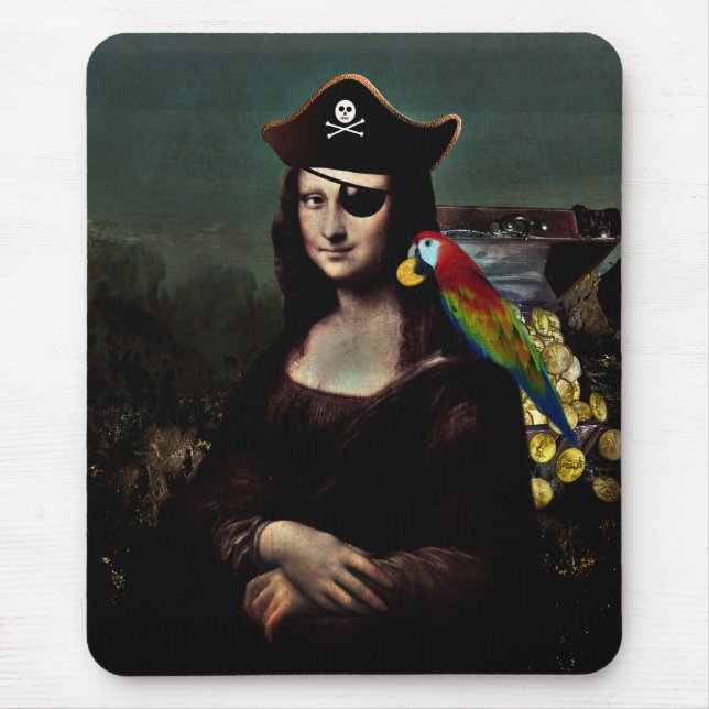 Mousepad Capitão Pirata Mona Lisa (Frente)