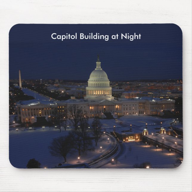 Mousepad Capitólio dos Estados Unidos à noite (Frente)