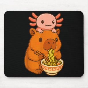 Mousepad Capivara Anime Ramen Axolote Gráfico Divertido Kaw