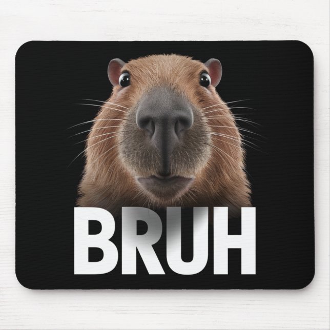 Mousepad Capivara Engraçada Bruh  (Frente)