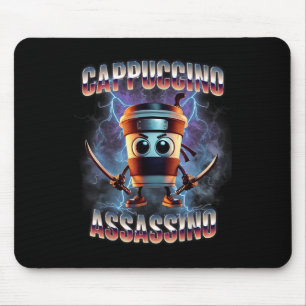 Mousepad Cappuccino Ino Brainrot Memória Italiana