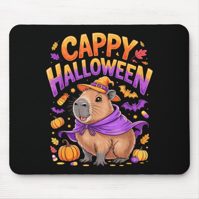 Mousepad Cappy Halloween Capybara Witch  (Frente)